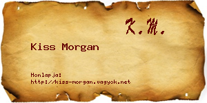 Kiss Morgan névjegykártya